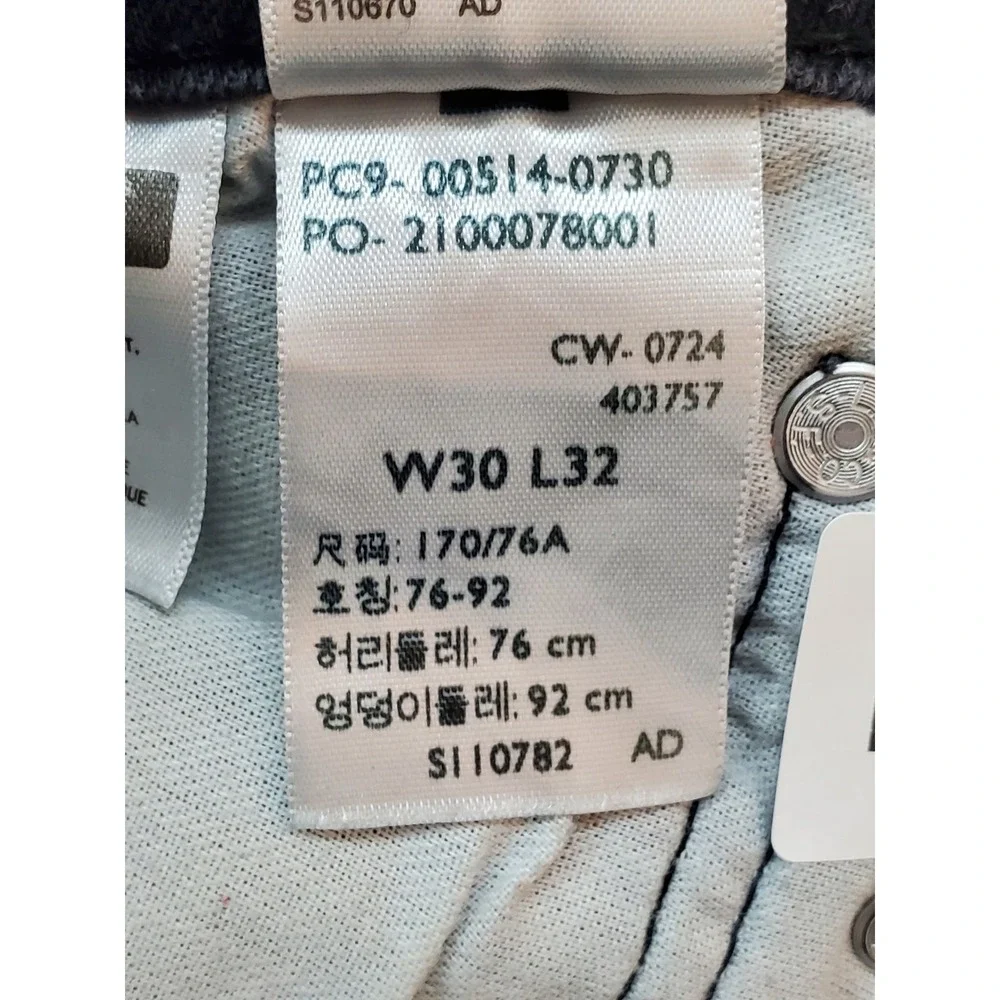 Levi's 514 Men Jeans 30X32 Black Denim Slim Fit 30